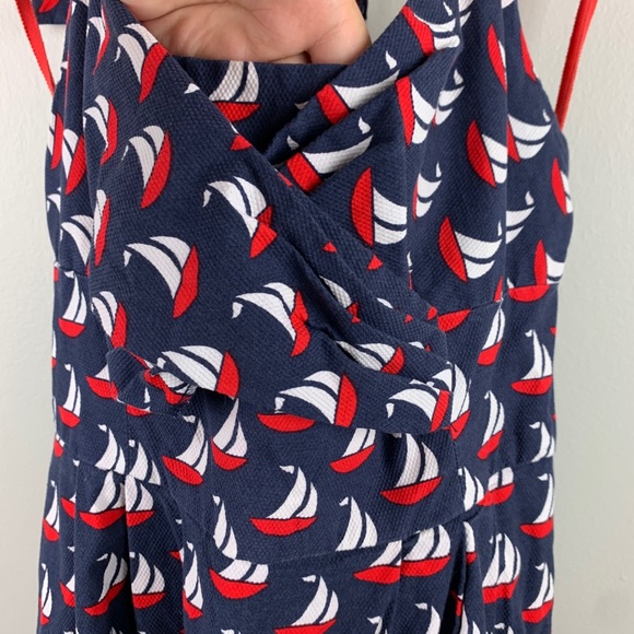 Anthropologie Postmark Windward Sailboat Nautical Halter Dress Size 0 - Picture 4 of 9
